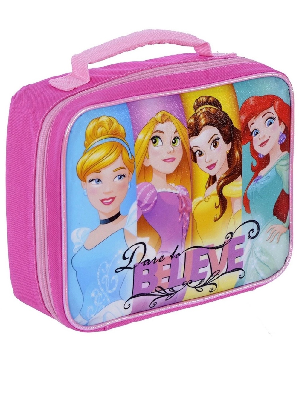 Disney Pink Princess 'Dare to Believe' Light Up Lunch Box/Bag